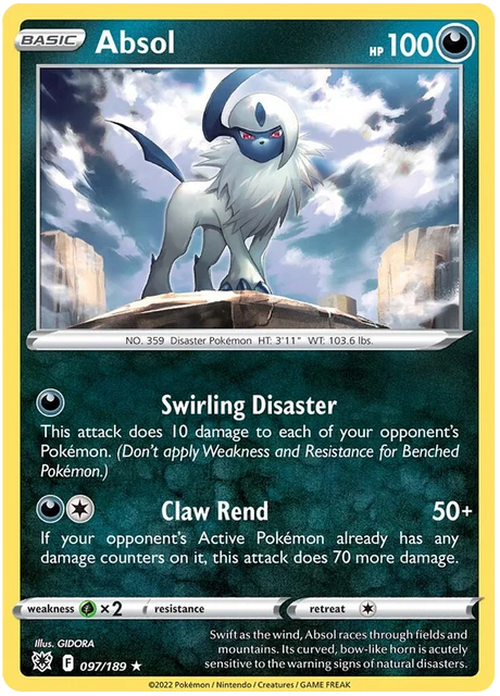 Absol Astral Radiance Pokemon Card Singles 097/189