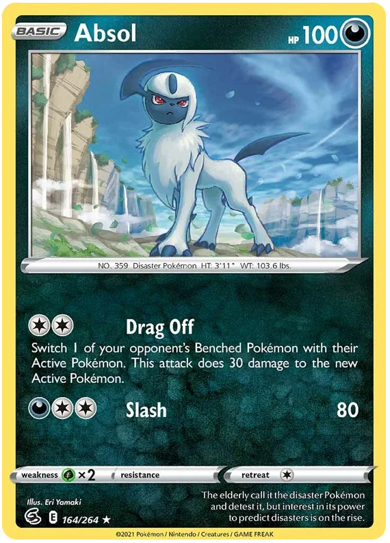 Absol Fusion Strike Pokemon Card Singles 164/264