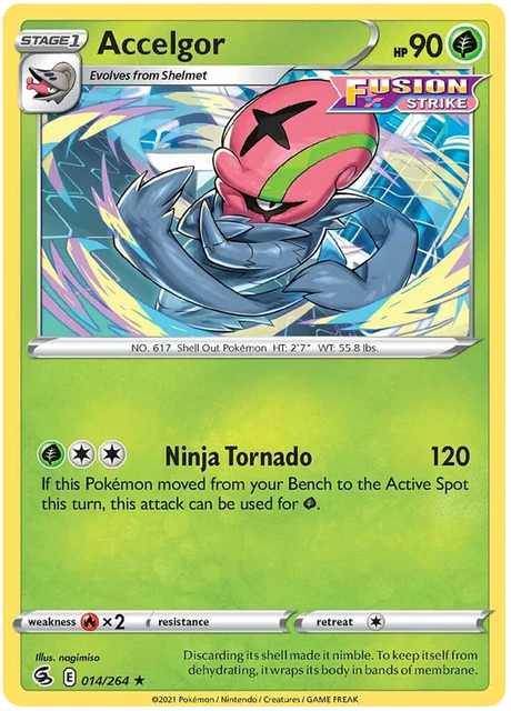 Accelgor Fusion Strike Pokemon Card Singles 014/264