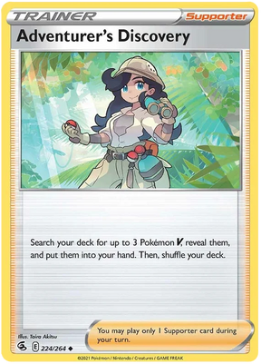 Adventurer's Discovery Fusion Strike Pokemon Card Singles 224/264