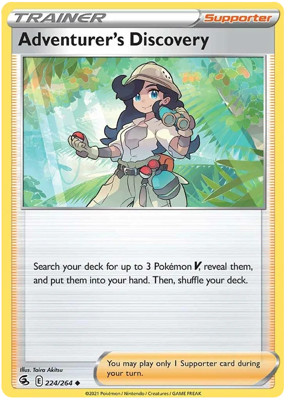 Adventurer's Discovery Fusion Strike Pokemon Card Singles 224/264