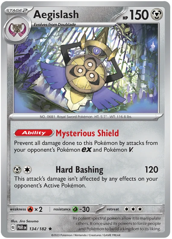 Aegislash Paradox Rift Single Pokemon Card 134/182