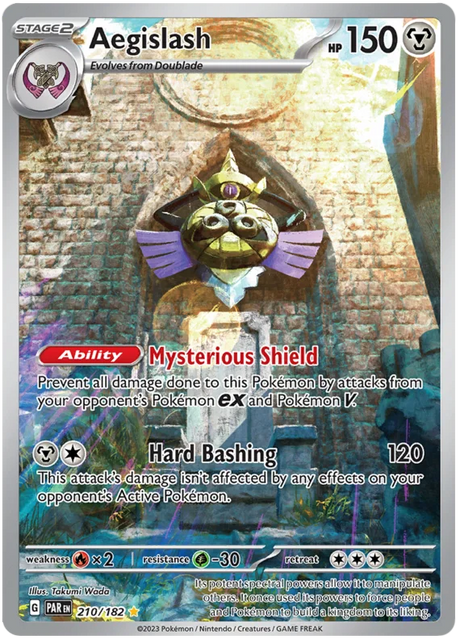 Aegislash Illustration Rare Paradox Rift Single Pokemon Card 210/182