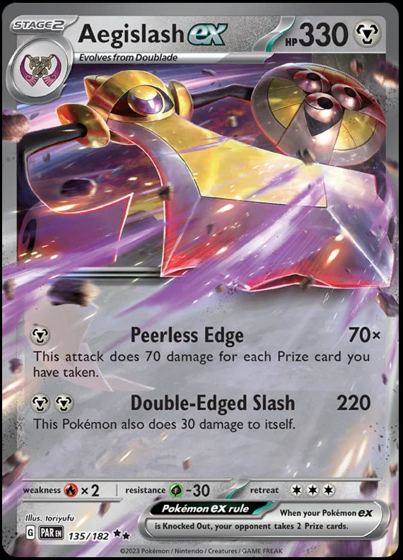 Aegislash ex Paradox Rift Single Pokemon Card 135/182