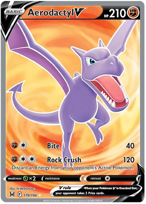 Aerodactyl V (Full Art) Lost Origin Pokemon Single Card 179/196