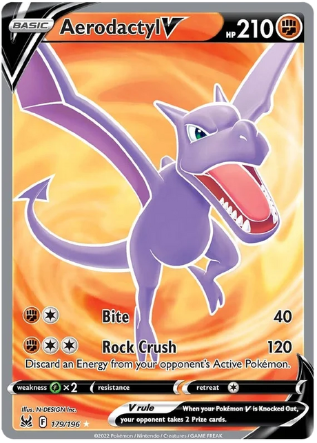 Aerodactyl V (Full Art) Lost Origin Pokemon Single Card 179/196