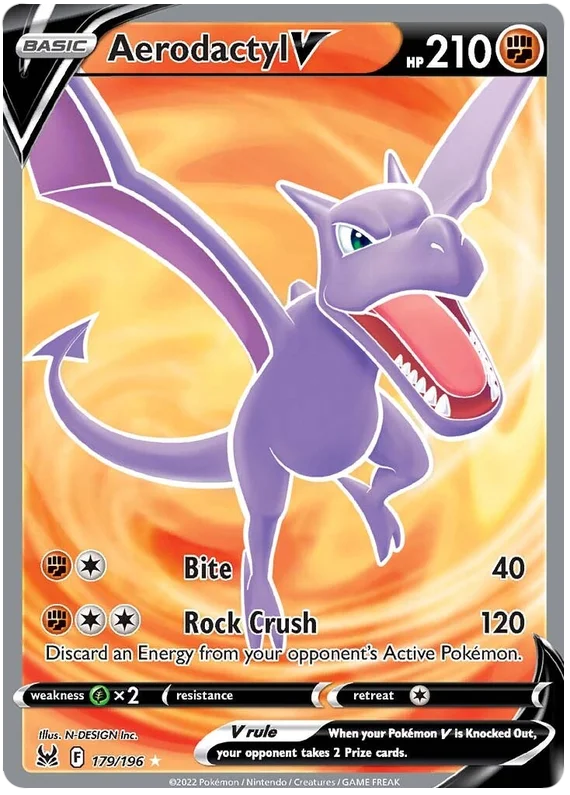 Aerodactyl V (Full Art) Lost Origin Pokemon Single Card 179/196