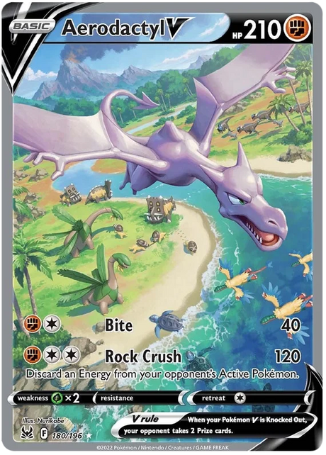 Aerodactyl V (Alt Art) Lost Origin Pokemon Single Card 180/196