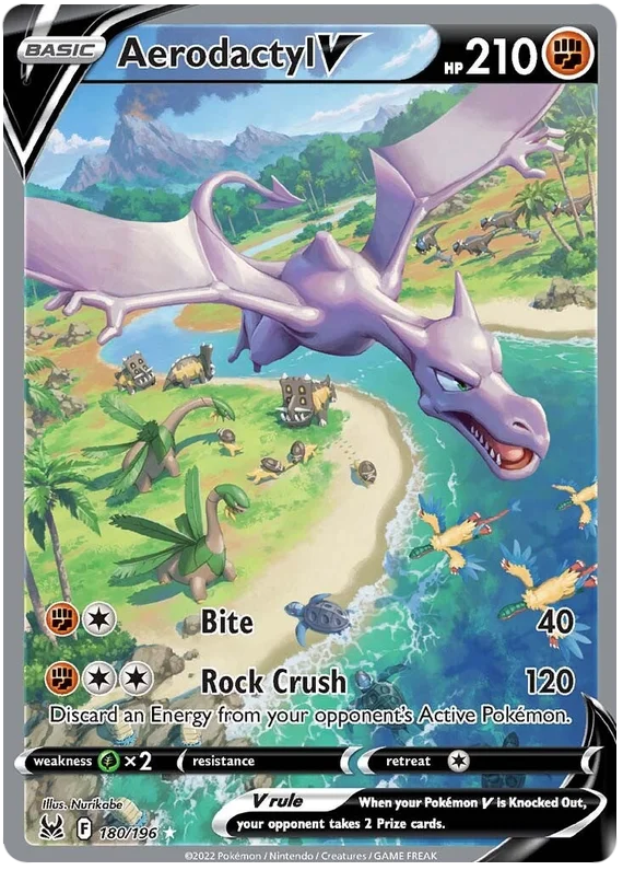 Aerodactyl V (Alt Art) Lost Origin Pokemon Single Card 180/196