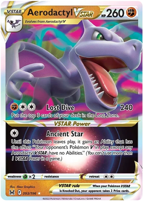 Aerodactyl VSTAR Lost Origin Pokemon Single Card 093/196