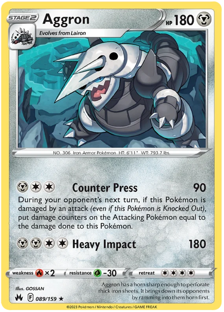 Aggron Crown Zenith Pokemon Card Single