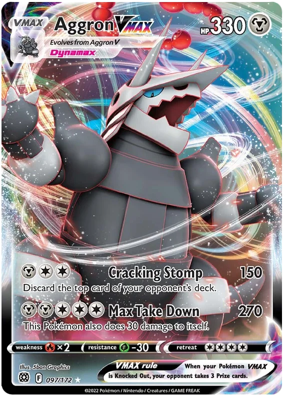 Aggron VMAX Brilliant Stars Pokemon Card Singles 097/172
