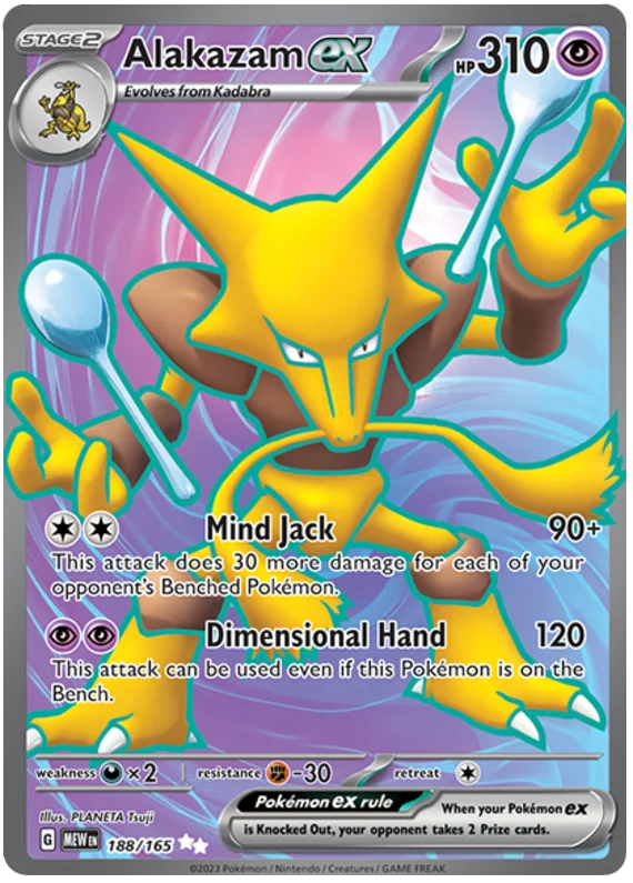 Alakazam ex Full Art 151 Single Pokemon Card