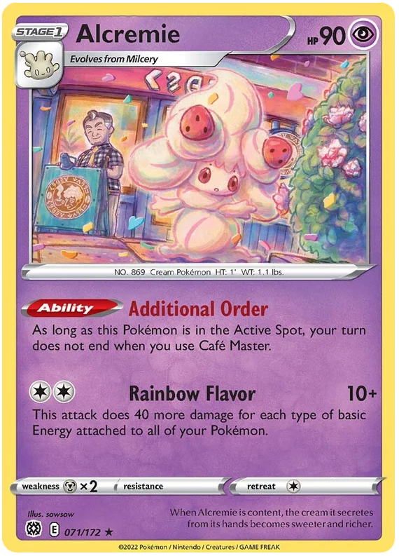 Alcremie Brilliant Stars Pokemon Card Singles 071/172