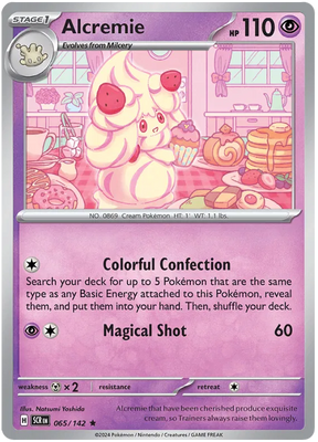 Alcremie Stellar Crown Pokemon Single Card 065/142