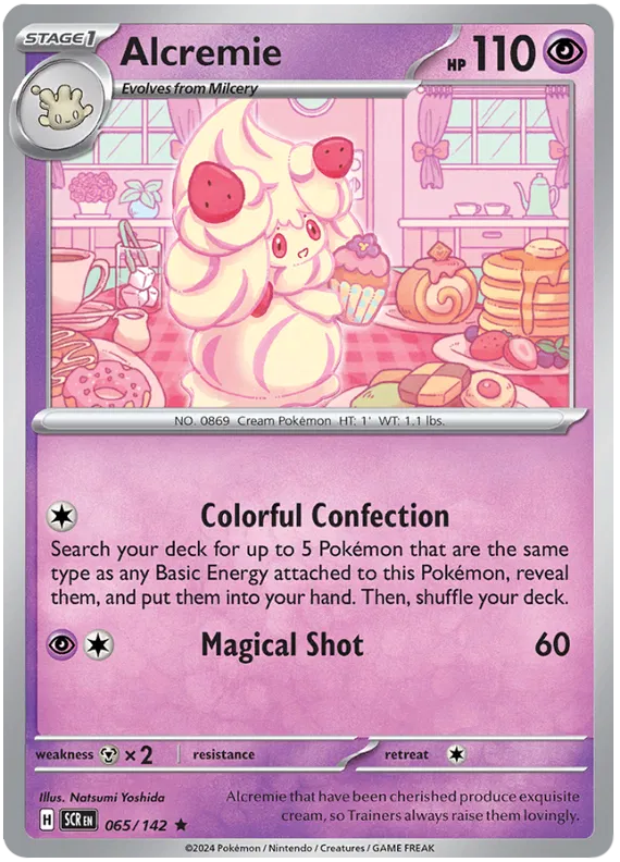 Alcremie Stellar Crown Pokemon Single Card 065/142