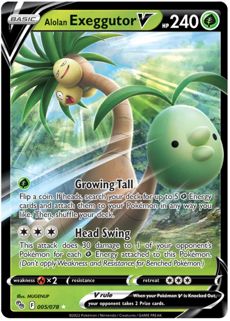 Alolan Exeggutor V Pokemon GO Card Singles 005/078