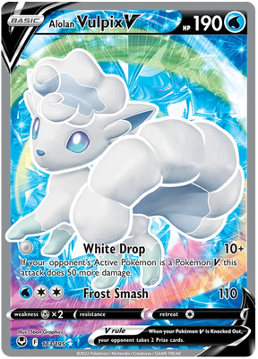 Alolan Vulpix V  Silver Tempest Pokemon Single 173/195