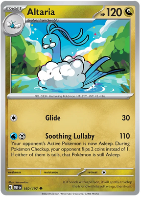 Altaria Obsidian Flames Single Pokemon Card