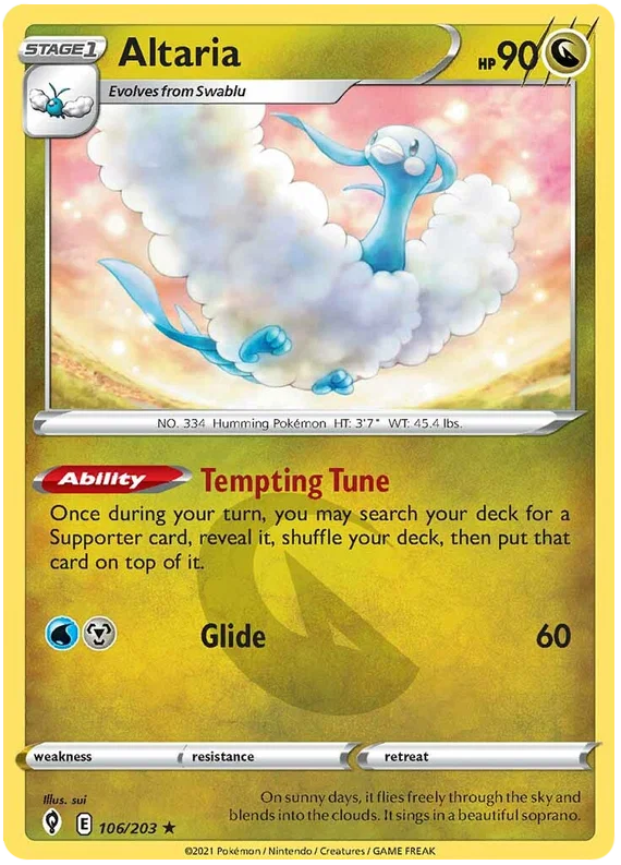 Altaria 106/203 - Pokemon TCG Evolving Skies card
