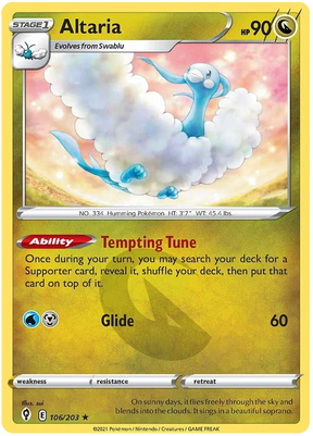 Altaria 106/203 - Pokemon TCG Evolving Skies card