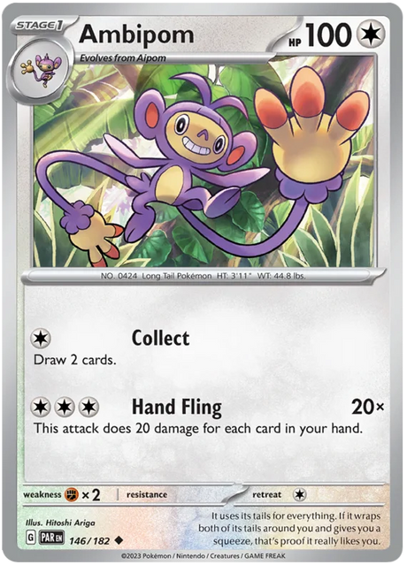 Ambipom Paradox Rift Single Pokemon Card 146/182