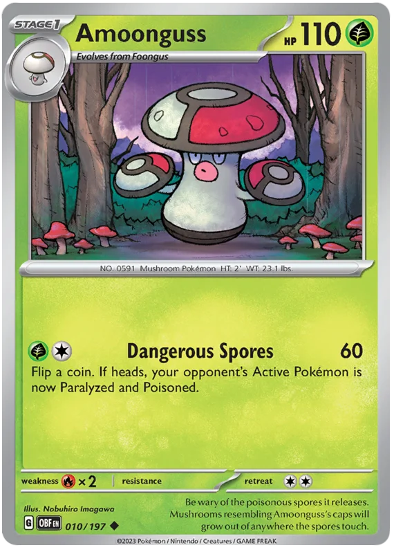 Amoonguss Obsidian Flames Single Pokemon Card