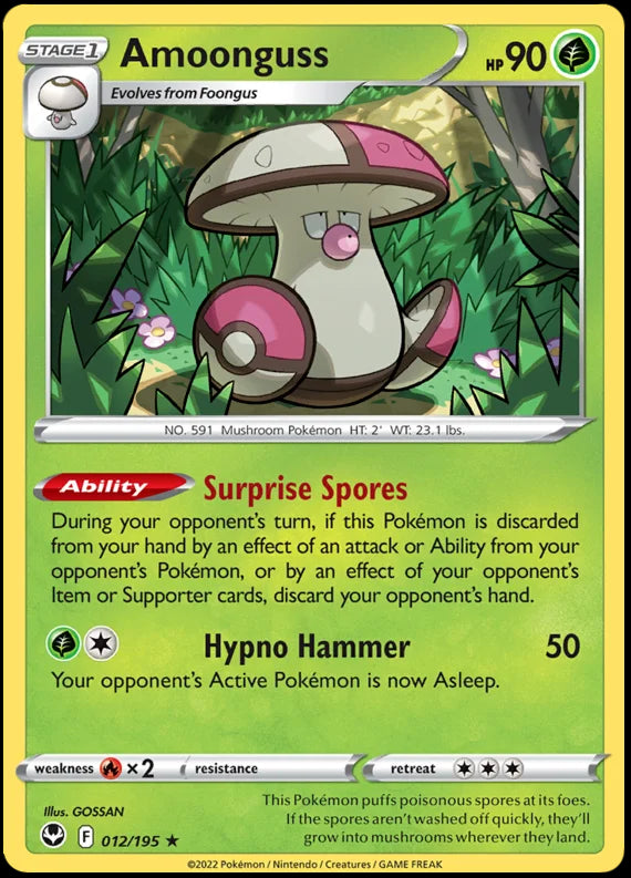 Amoonguss Silver Tempest Pokemon Card Single