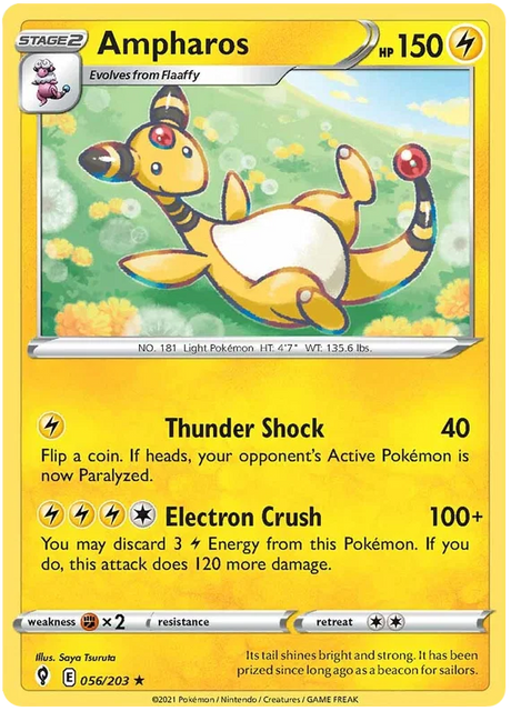 Ampharos 056/203 - Pokemon TCG Evolving Skies card