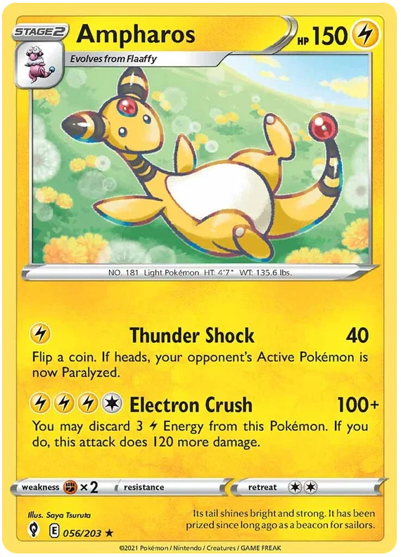Ampharos 056/203 - Pokemon TCG Evolving Skies card