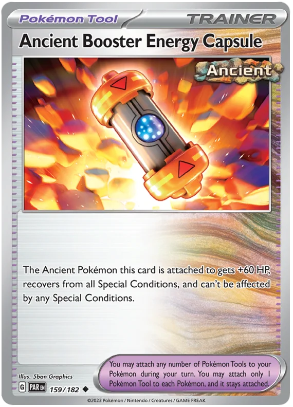 Ancient Booster Energy Capsule Paradox Rift Single Pokemon Card 159/182