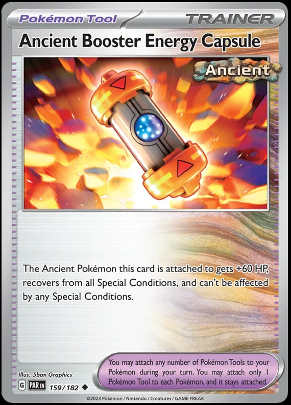 Ancient Booster Energy Capsule Paradox Rift Single Pokemon Card 159/182