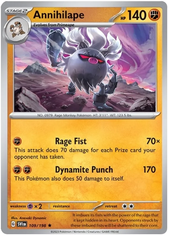 Annihilape Scarlet & Violet Base Set Pokemon Card Single