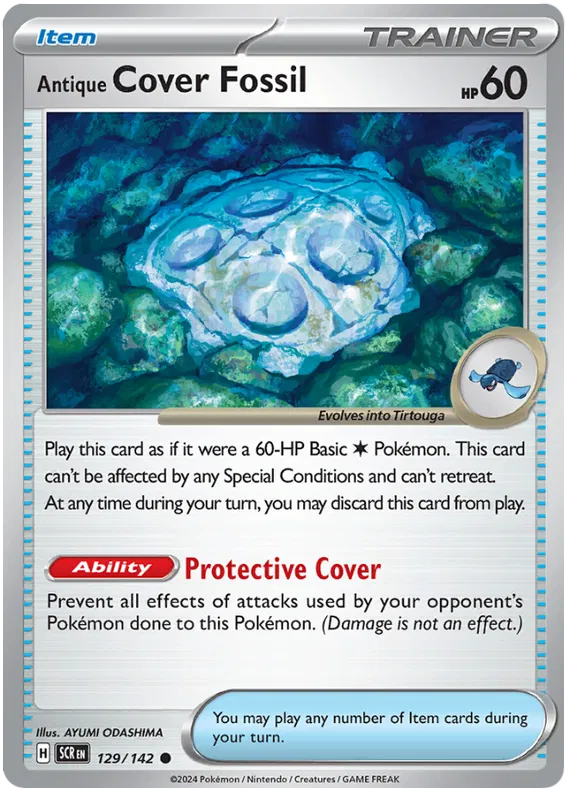 Antique Cover Fossil Stellar Crown Pokemon Single Card 129/142