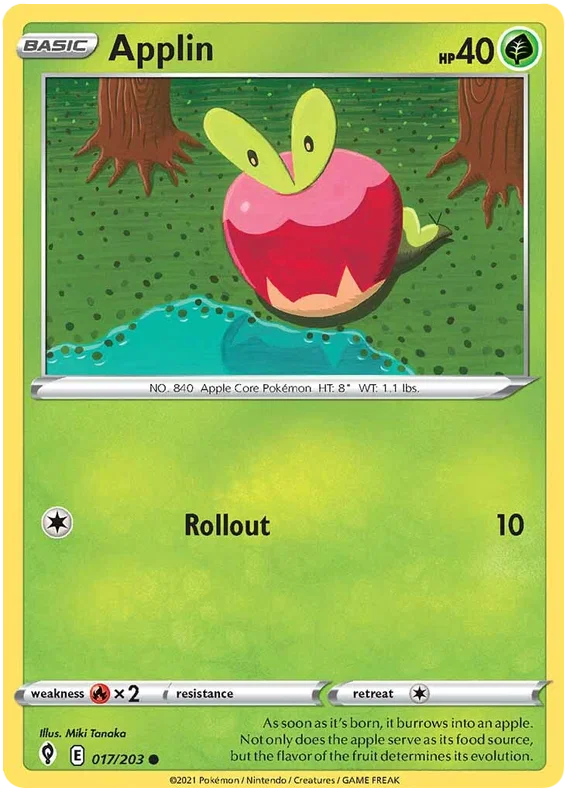 Applin 017/203 - Pokemon TCG Evolving Skies card