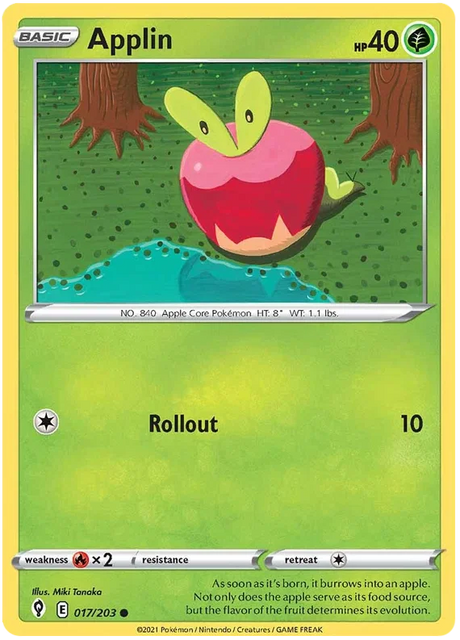 Applin 017/203 - Pokemon TCG Evolving Skies card