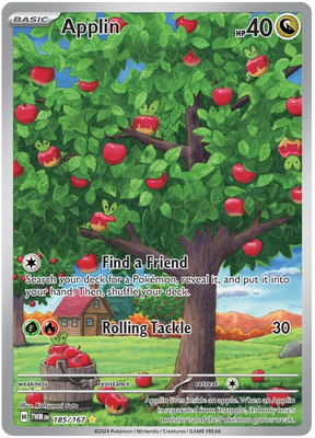 Applin (Illustration Rare) Twilight Masquerade Pokemon Single 185/167