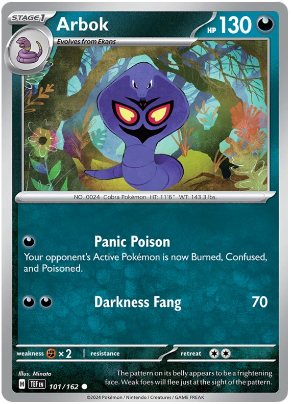 Arbok Temporal Forces Pokemon Single 101/162