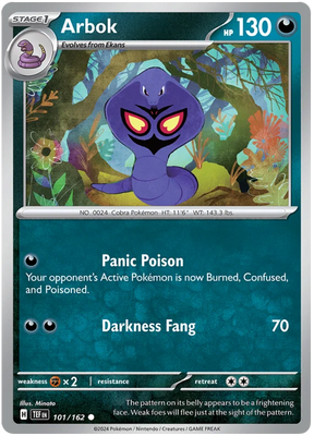 Arbok Temporal Forces Pokemon Single 101/162