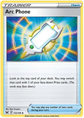 Arc Phone Lost Origin Pokemon Single Card 152/196