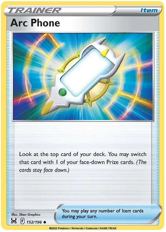 Arc Phone Lost Origin Pokemon Single Card 152/196