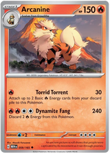 Arcanine 151 Single Pokemon Card