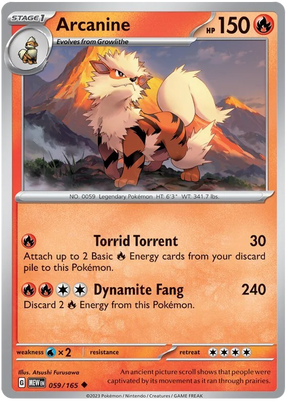 Arcanine 151 Single Pokemon Card