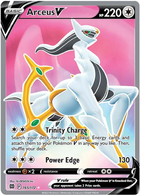 Arceus V Brilliant Stars Pokemon Card Singles 165/172