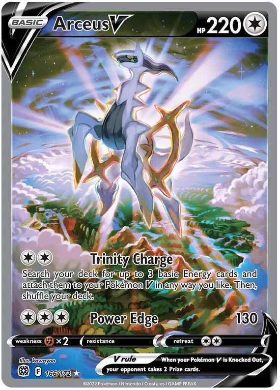 Arceus V Brilliant Stars Pokemon Card Singles 166/172