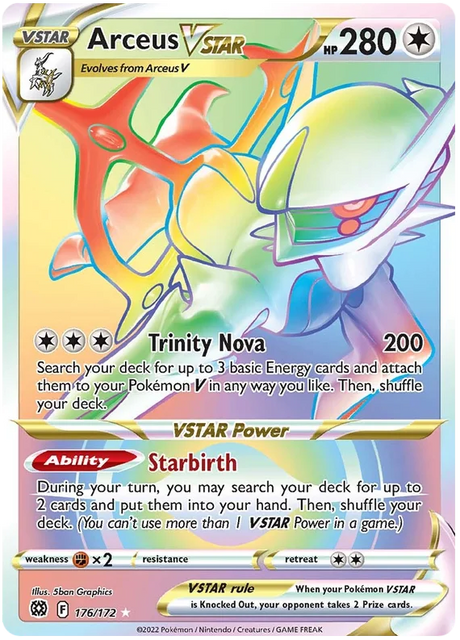 Arceus VSTAR Brilliant Stars Pokemon Card Singles 176/172