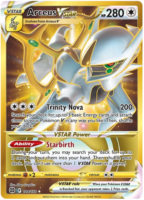 Arceus VSTAR Brilliant Stars Pokemon Card Singles 184/172
