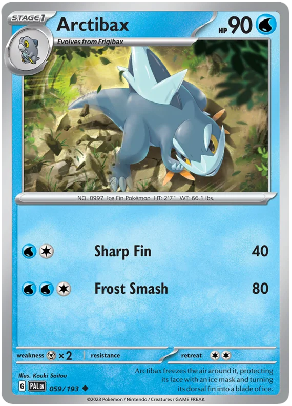 Arctibax Paldea Evolved Single Pokemon Card