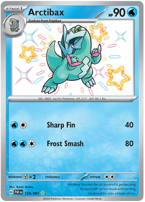 Arctibax Paldean Fates Pokemon Card Single 129/091