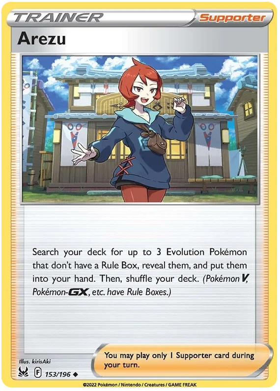 Arezu Lost Origin Pokemon Single Card 153/196